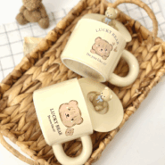 ماگ تدی سرامیکی با در سیلیکونی – خرسی فانتزی و کاربردی