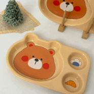 بشقاب سرامیکی خرسی – بشقاب غذاخوری کودک تدی و بامزه