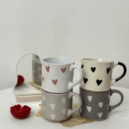 ماگ مینیمال قلبی – لیوان سرامیکی طرح قلب – ماگ فانتزی و عاشقانه